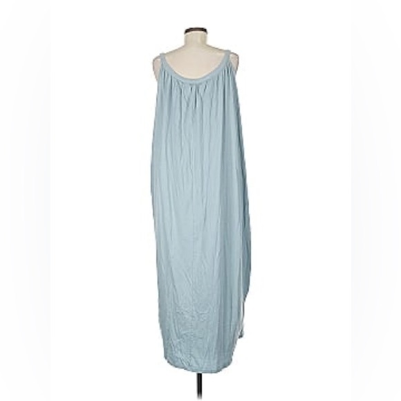 NWT StitchDrop Sky Dust Blue Sleeveless Maxi Dress Cotton Size Small Oversized - Picture 2 of 9